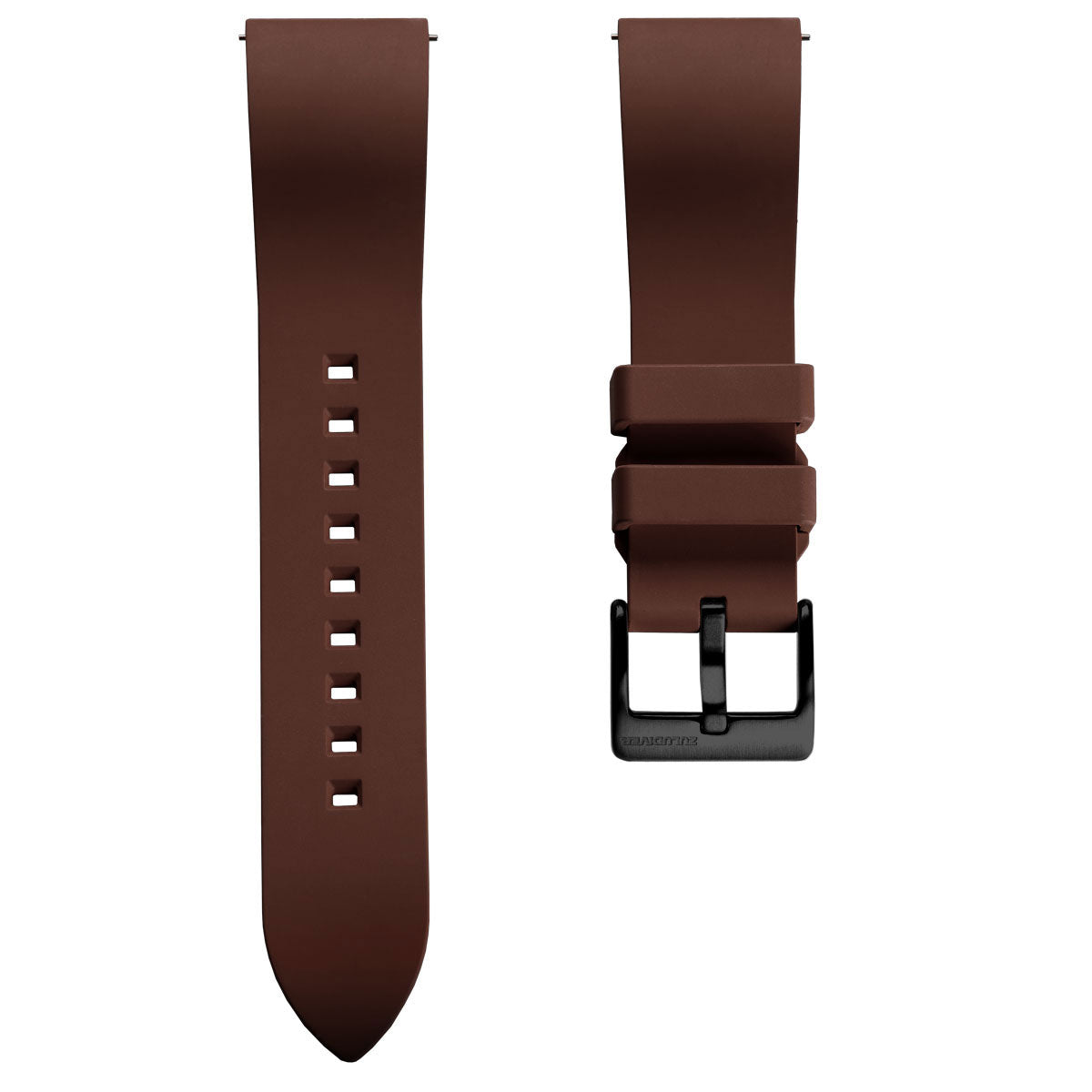Zennor Rubber Waterproof Watch Strap - Harbour Brown