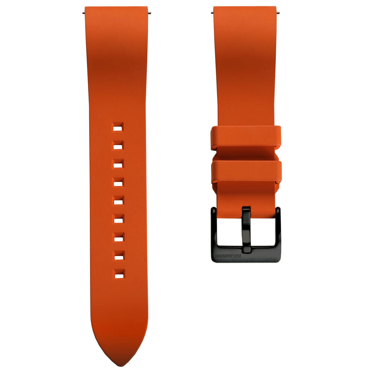Zennor Rubber Waterproof Watch Strap - Sunset Orange
