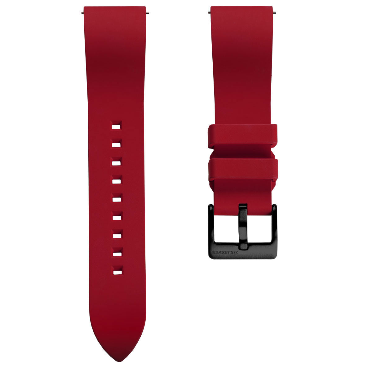 Zennor Rubber Waterproof Watch Strap - Crimson Red