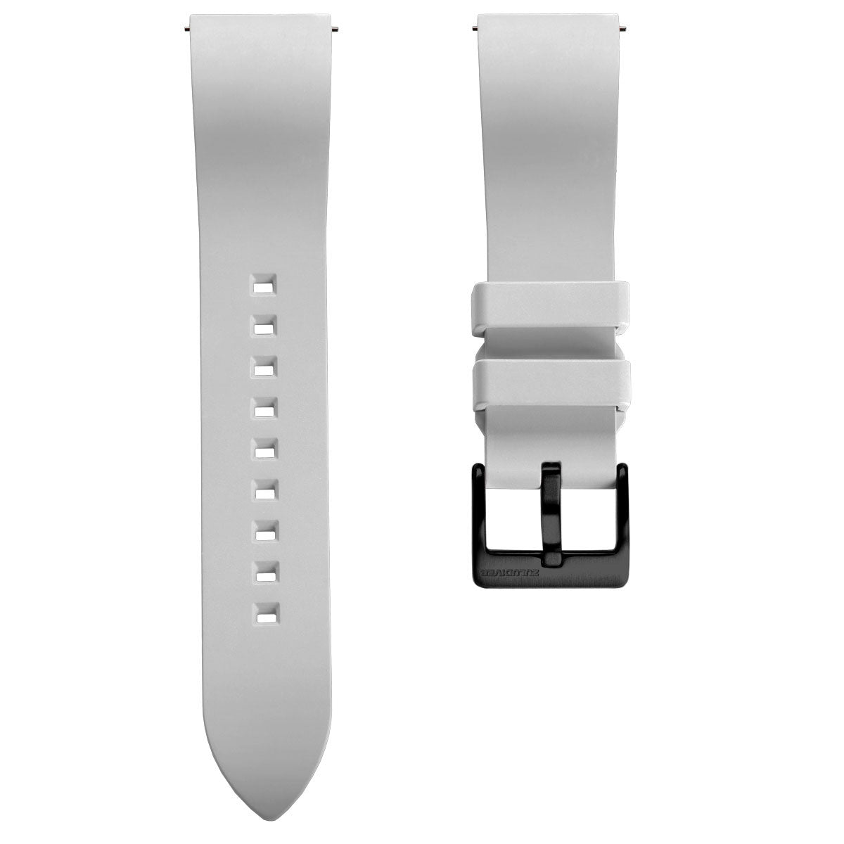 Zennor Rubber Waterproof Watch Strap - White