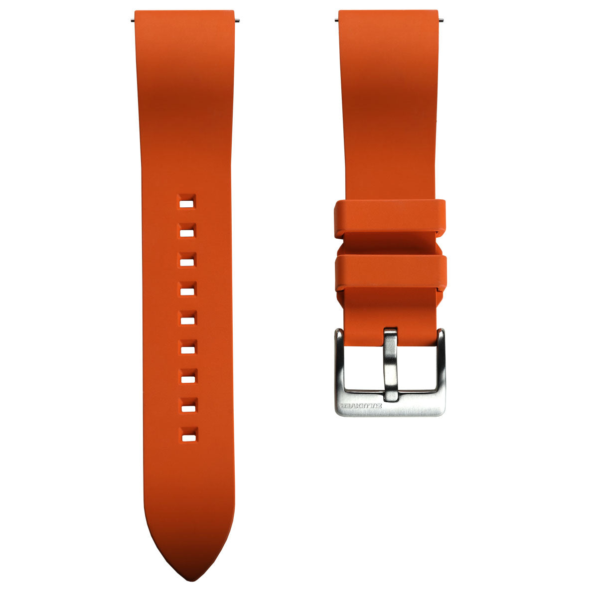 Zennor Rubber Waterproof Watch Strap - Sunset Orange