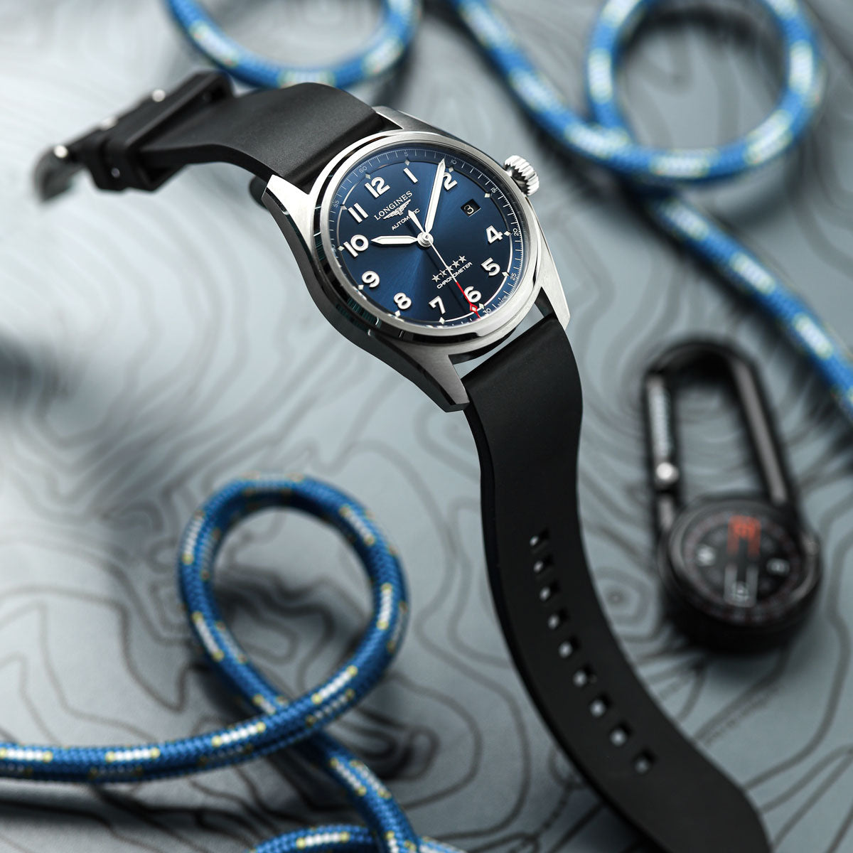 Zennor Rubber Waterproof Watch Strap - Sunset Orange