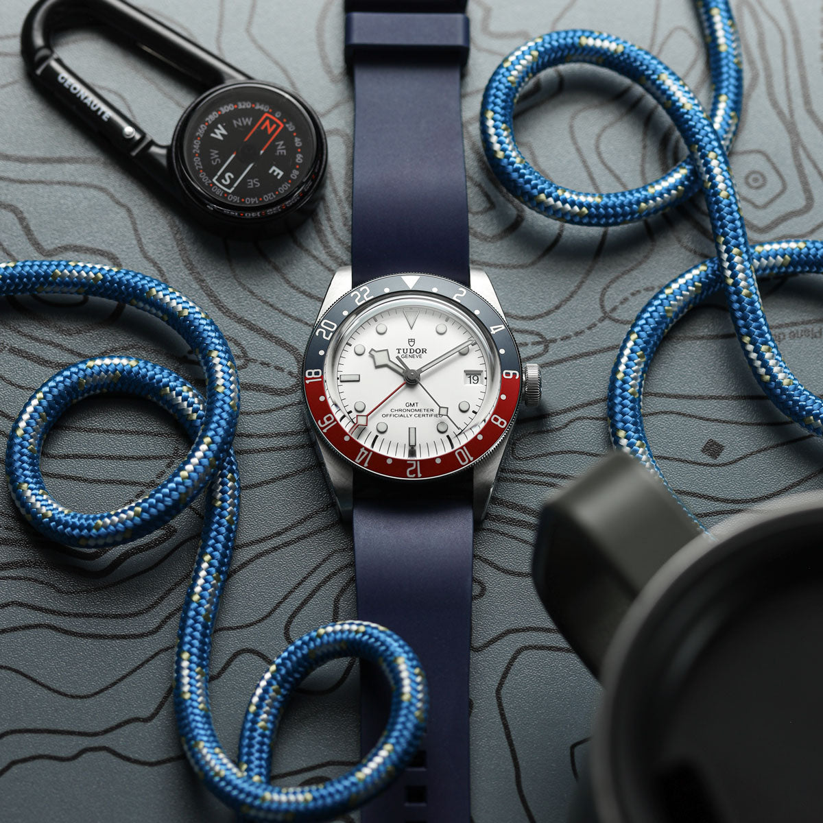 Zennor Rubber Waterproof Watch Strap - Sunset Orange