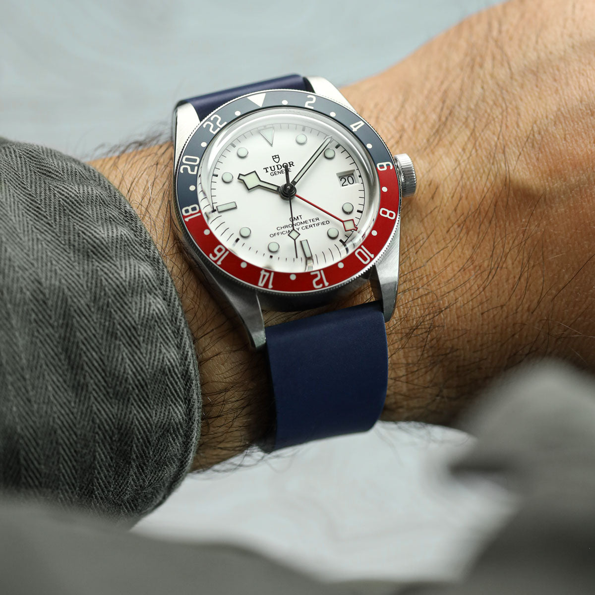 Zennor Rubber Waterproof Watch Strap - Sunset Orange