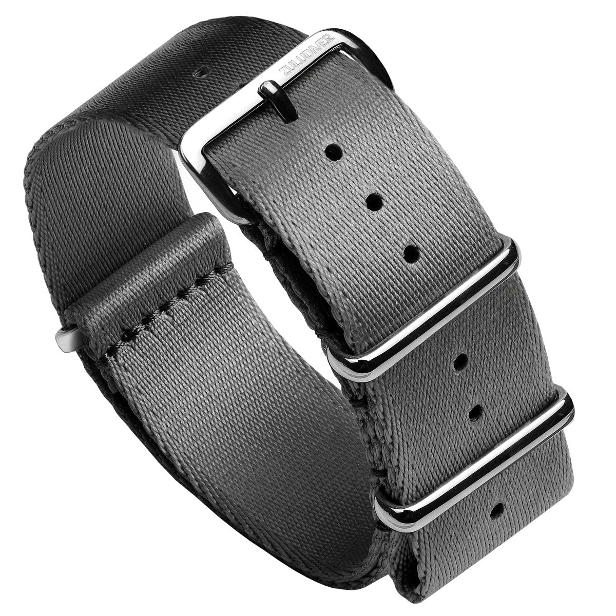 Grey seat belt NATO Watch Straps, white background image