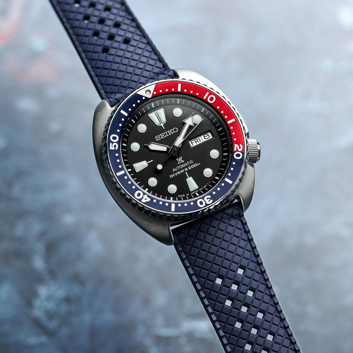 Blue FKM Rubber watch straps