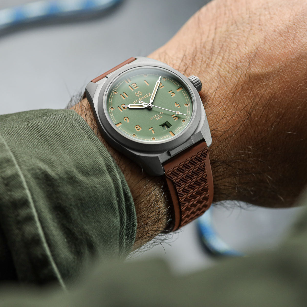 TitanFlex Rubber Watch Strap - Harbour Brown