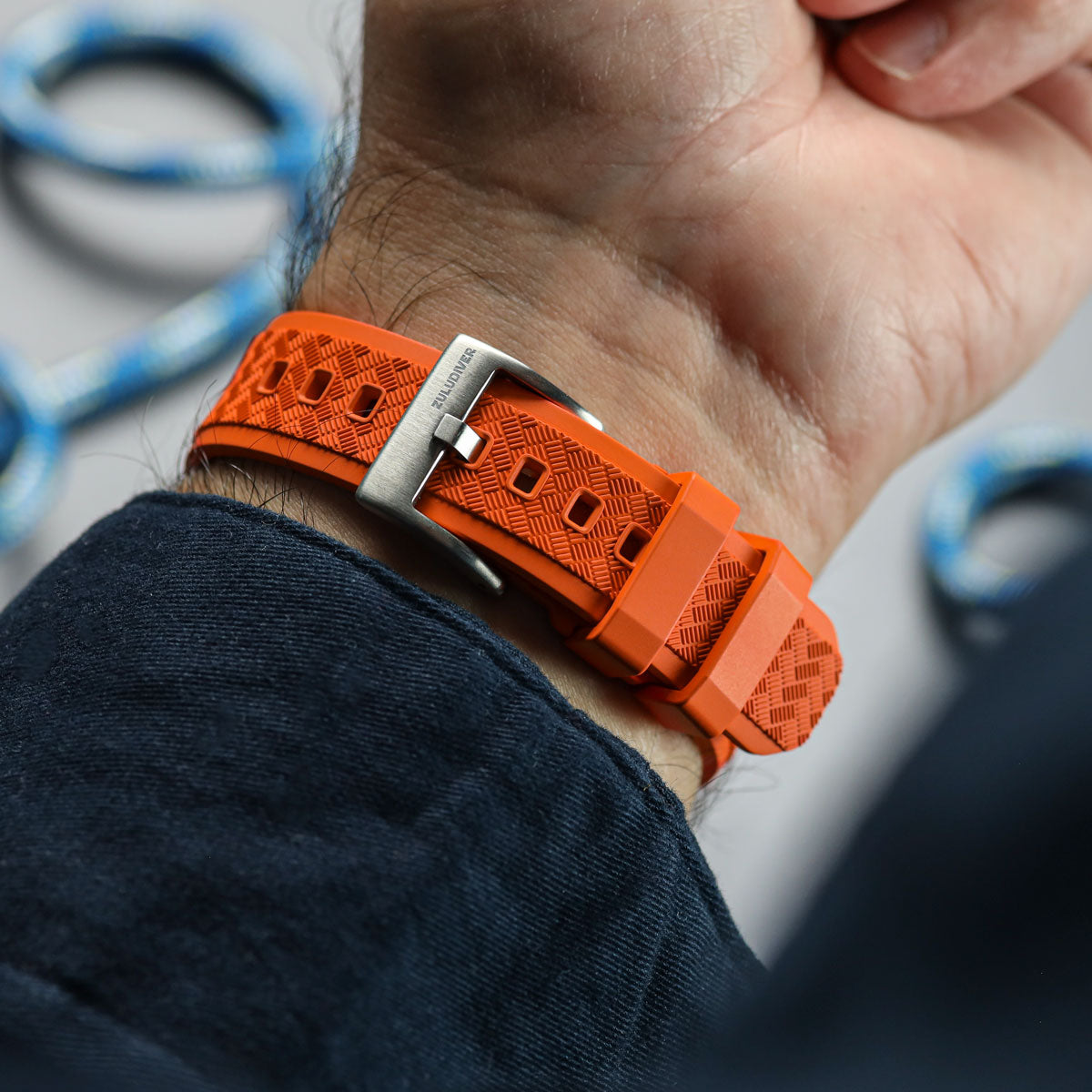 TitanFlex Rubber Watch Strap - Everglade Green