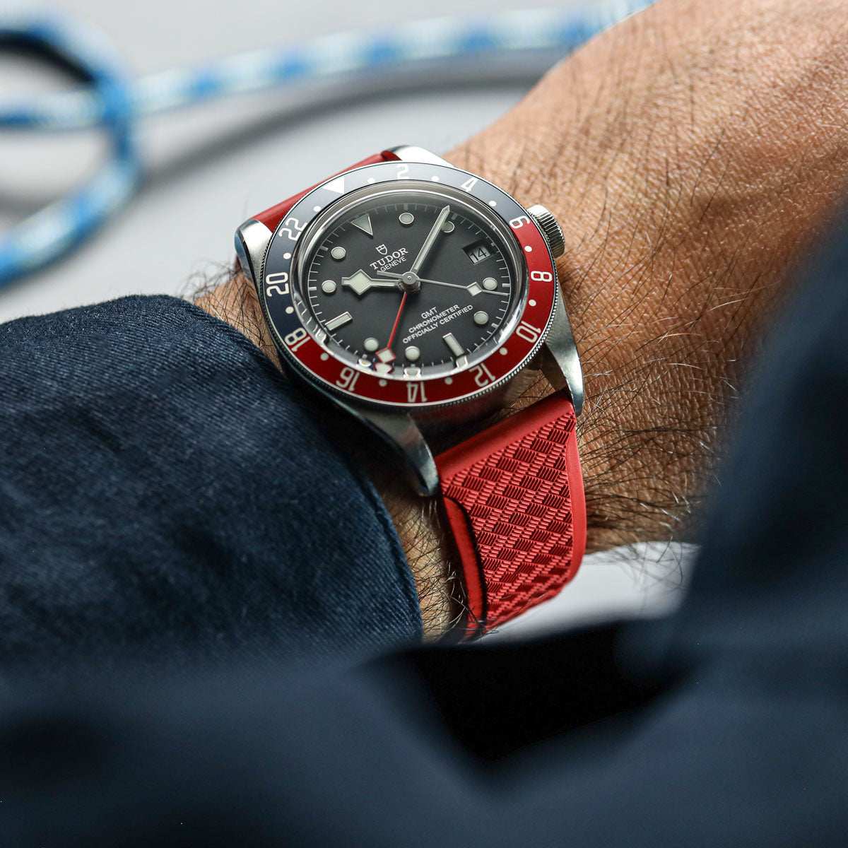 TitanFlex Rubber Watch Strap - Sea Mist Grey