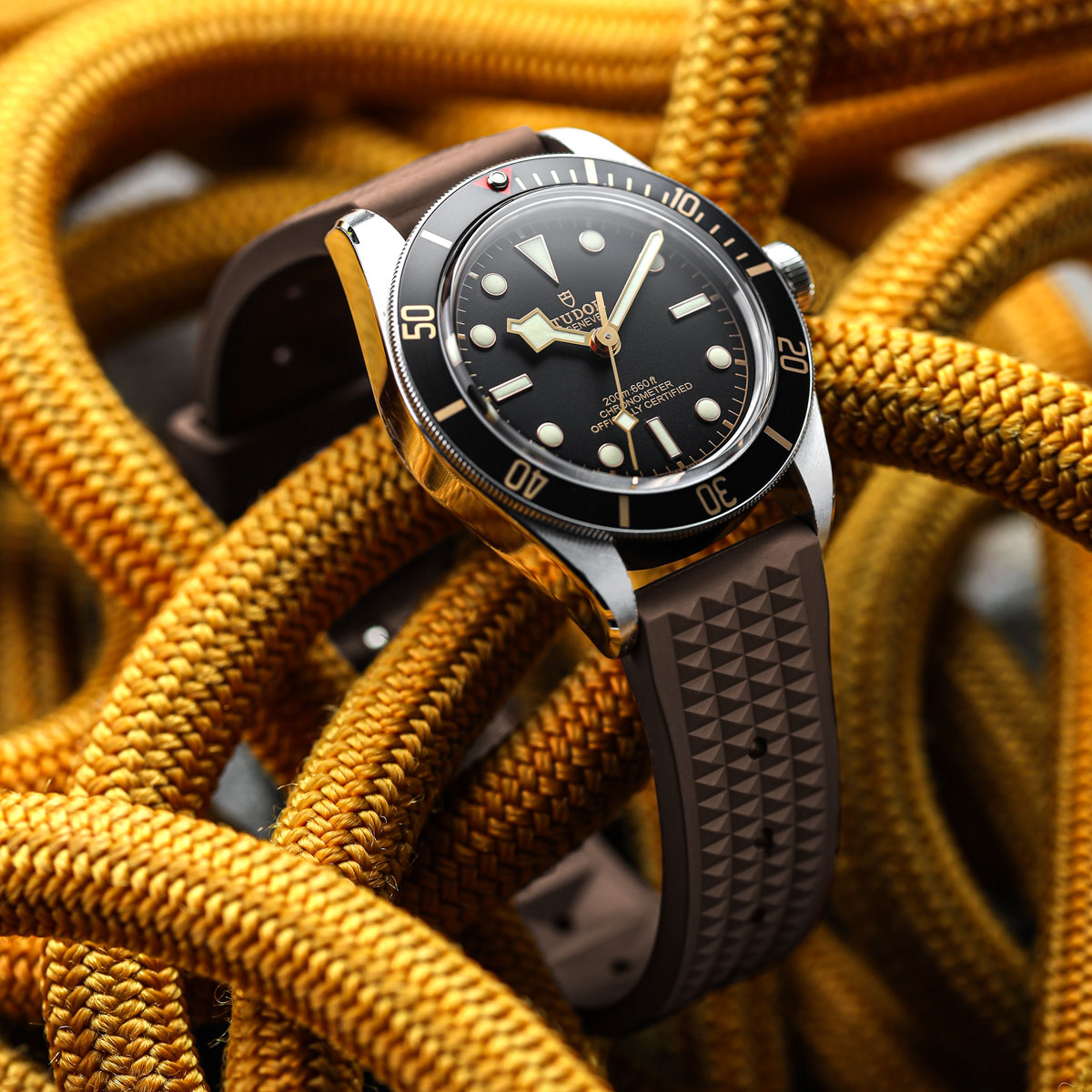 Seacroft Waffle FKM Rubber Dive Watch Strap - Cloud Grey
