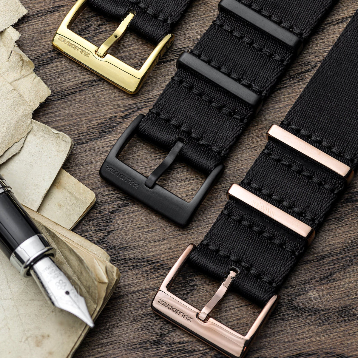 1973 British Military Watch Strap ARMOURED RECON Military Black Ro ZULUDIVER