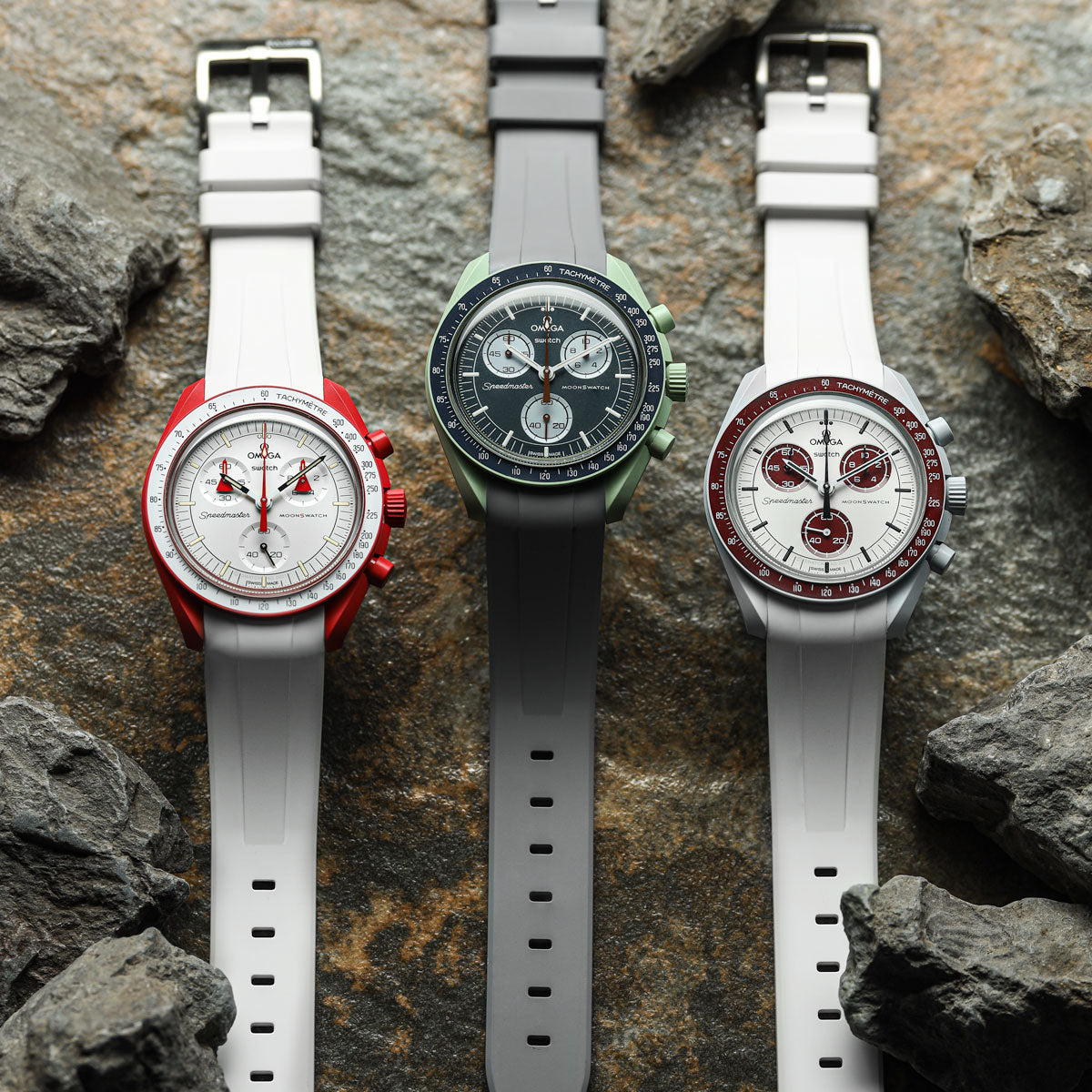 Kingsand ZULUDIVER Rubber Watch Strap - Frost White