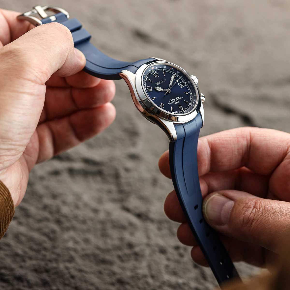 Kingsand Rubber Watch Strap - Azure Blue