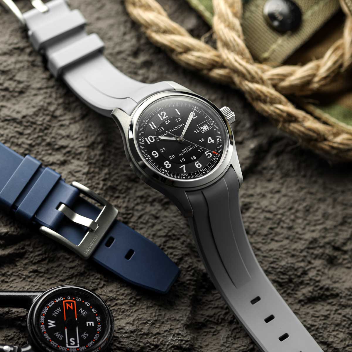 Kingsand Rubber Watch Strap - Abyss Black