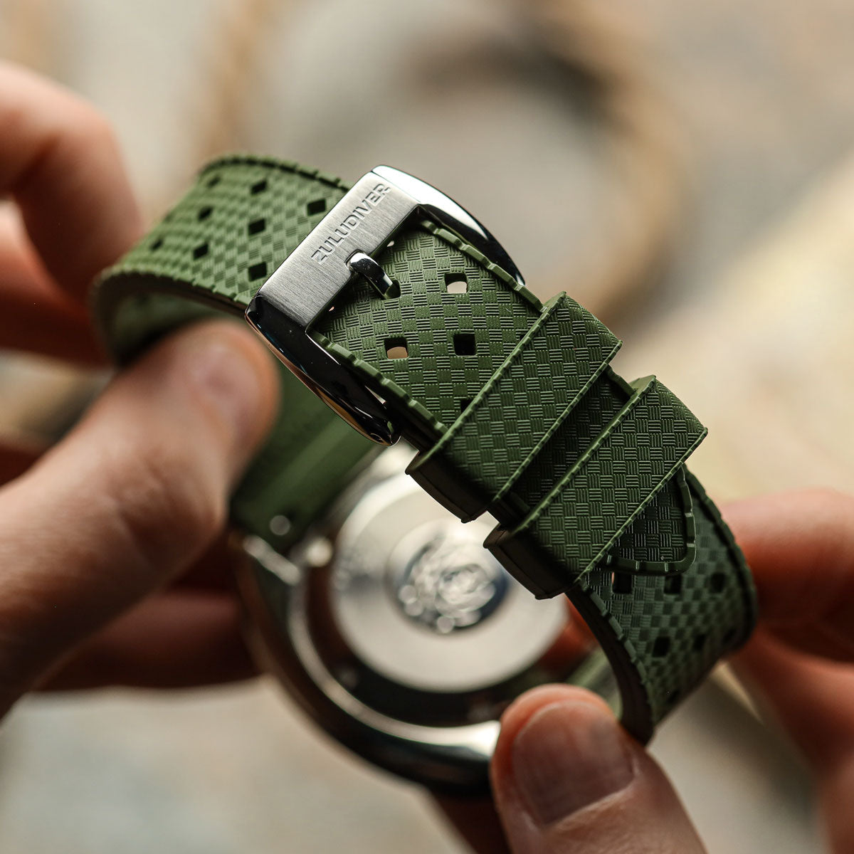 AquaWave Rubber Watch Strap (MKII) - Lagoon Green