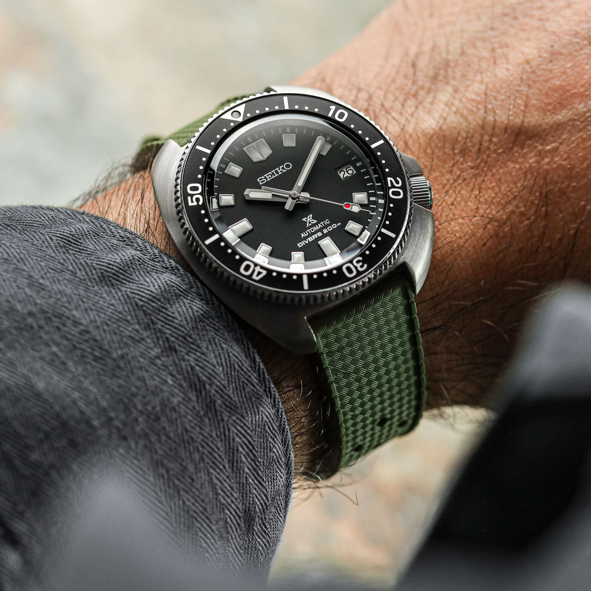AquaWave Rubber Watch Strap (MKII) Lagoon Green ZULUDIVER