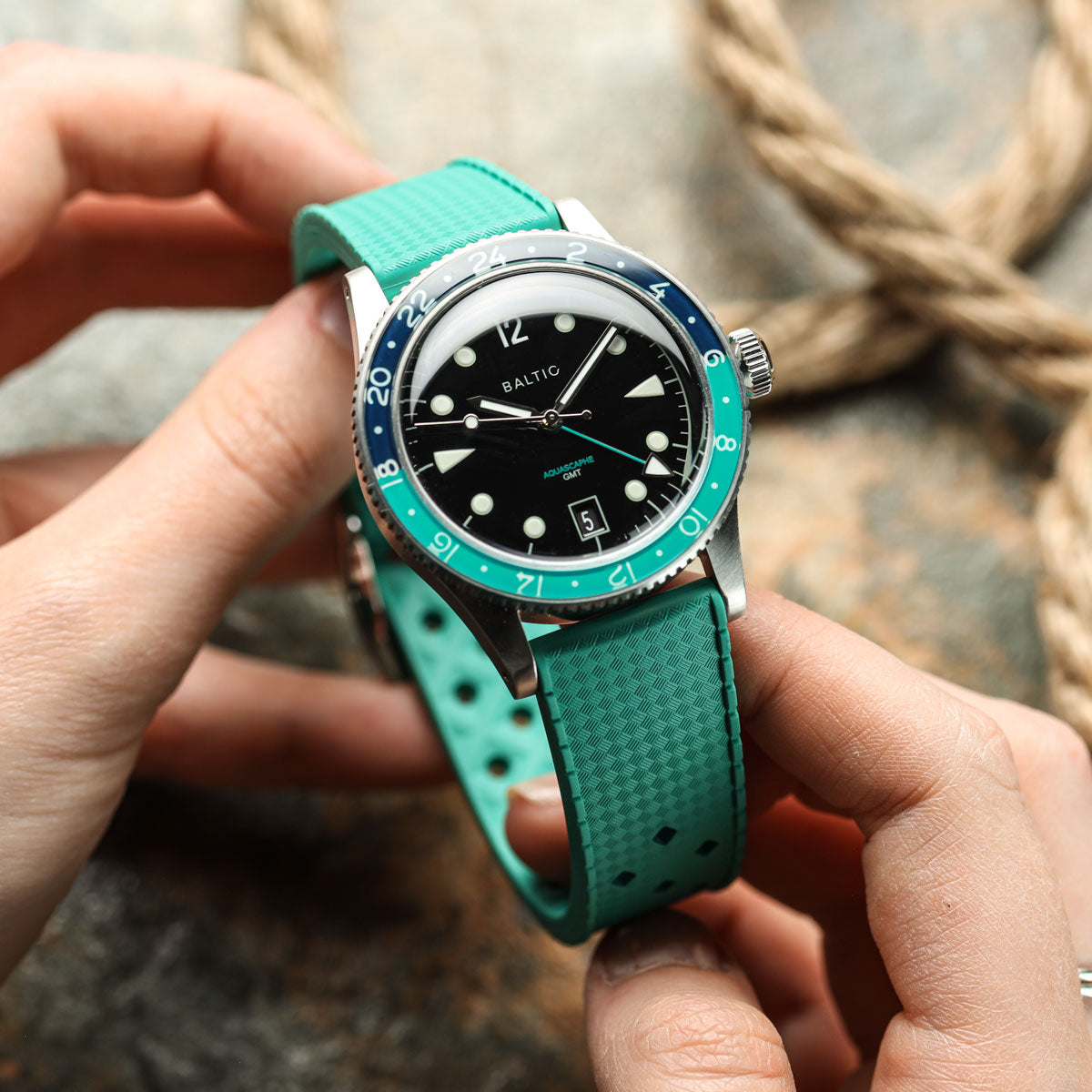 AquaWave Rubber Watch Strap (MKII) Capri Sea ZULUDIVER