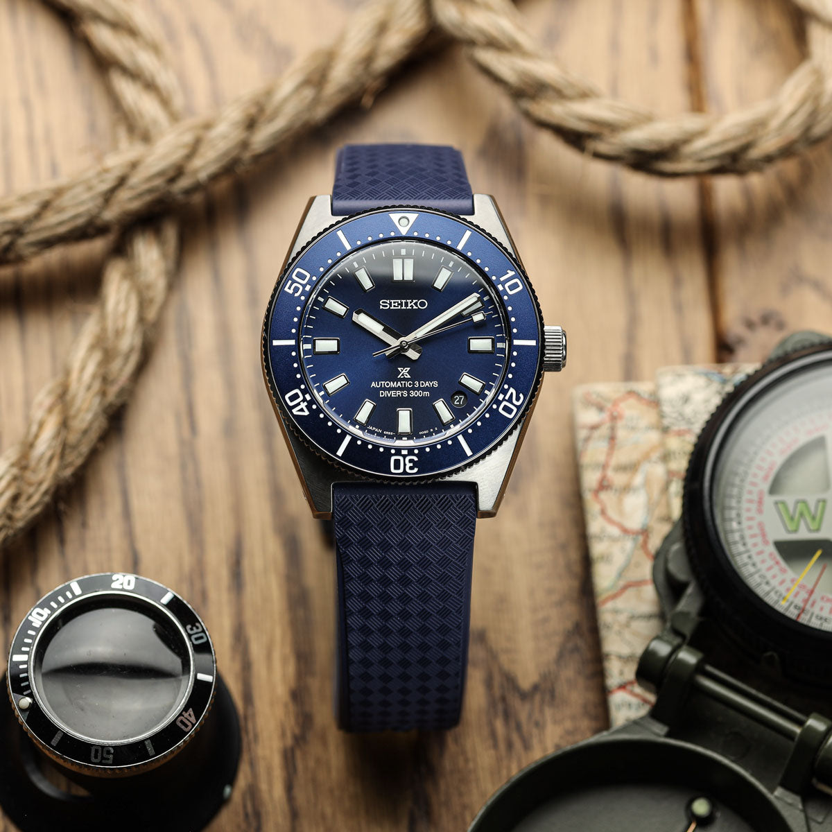 StormForce Rubber Watch Strap (MKII) - Ocean Blue