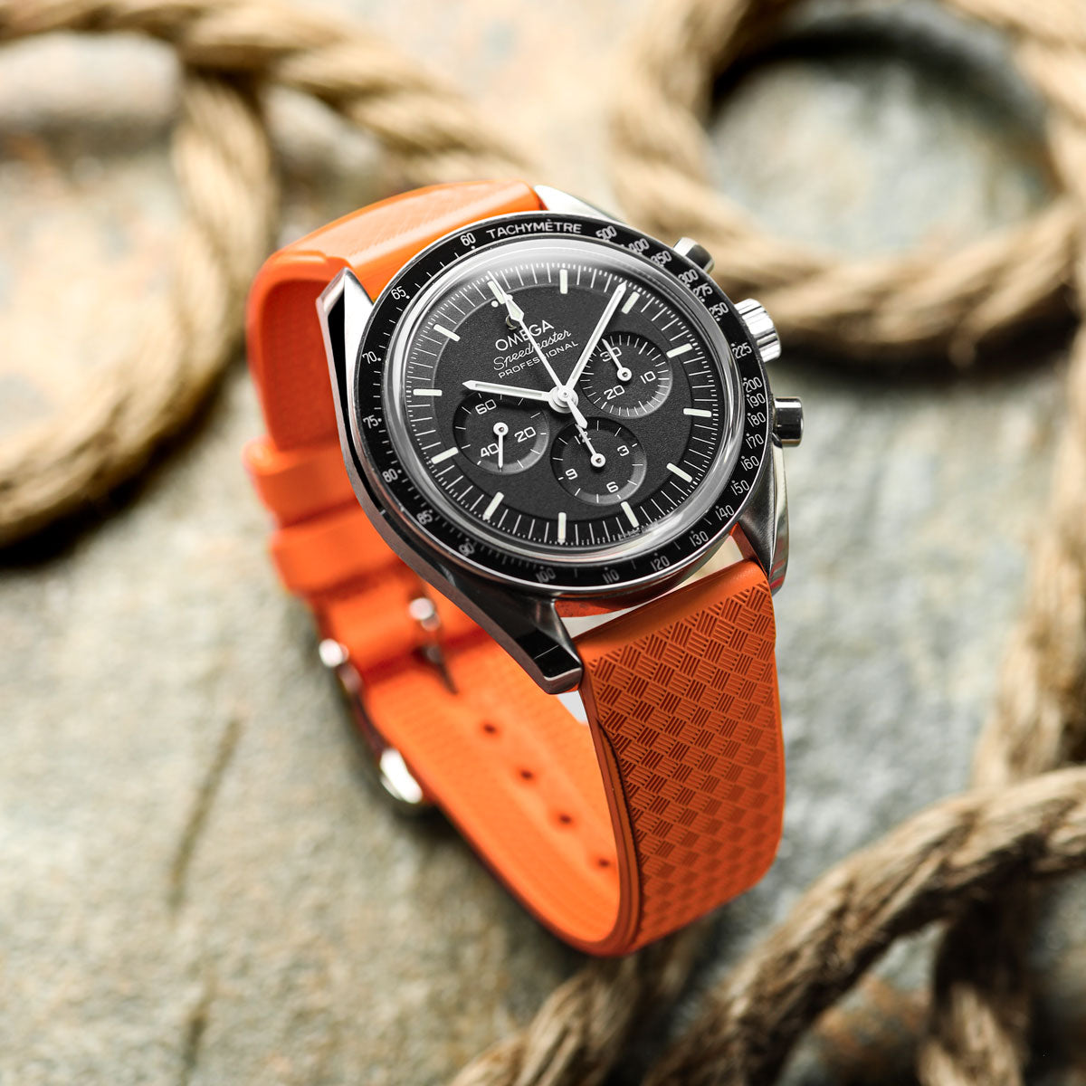 StormForce Rubber Watch Strap (MKII) - Sunset Orange