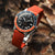 Tsunami MK2 Rubber Deployant Watch Strap - Sunset Orange