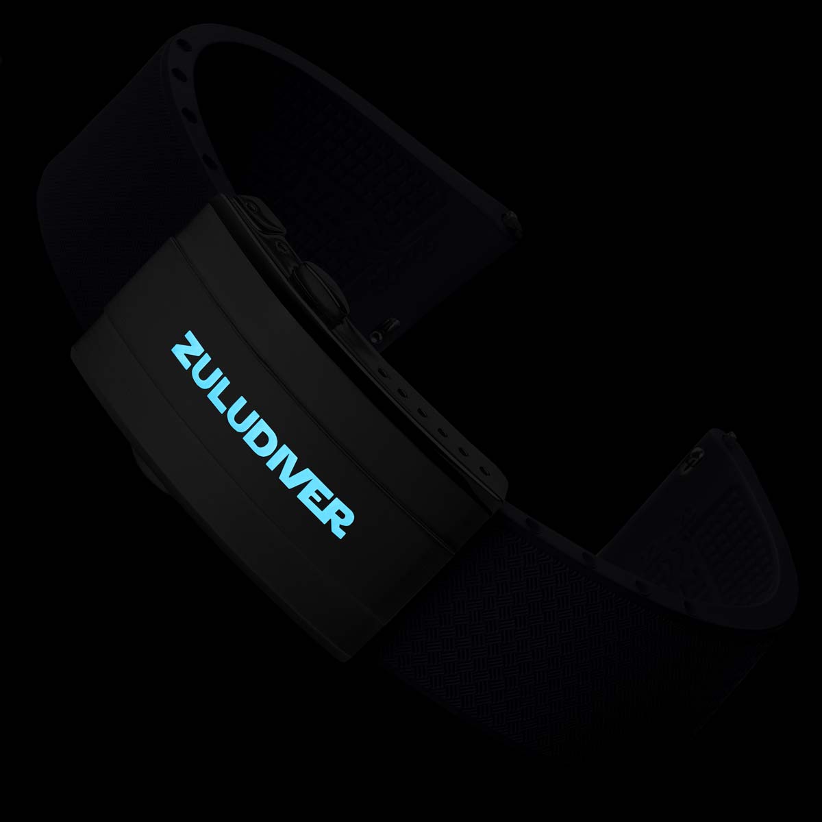 Tsunami MK2 Rubber Deployant Watch Strap - Ocean Blue