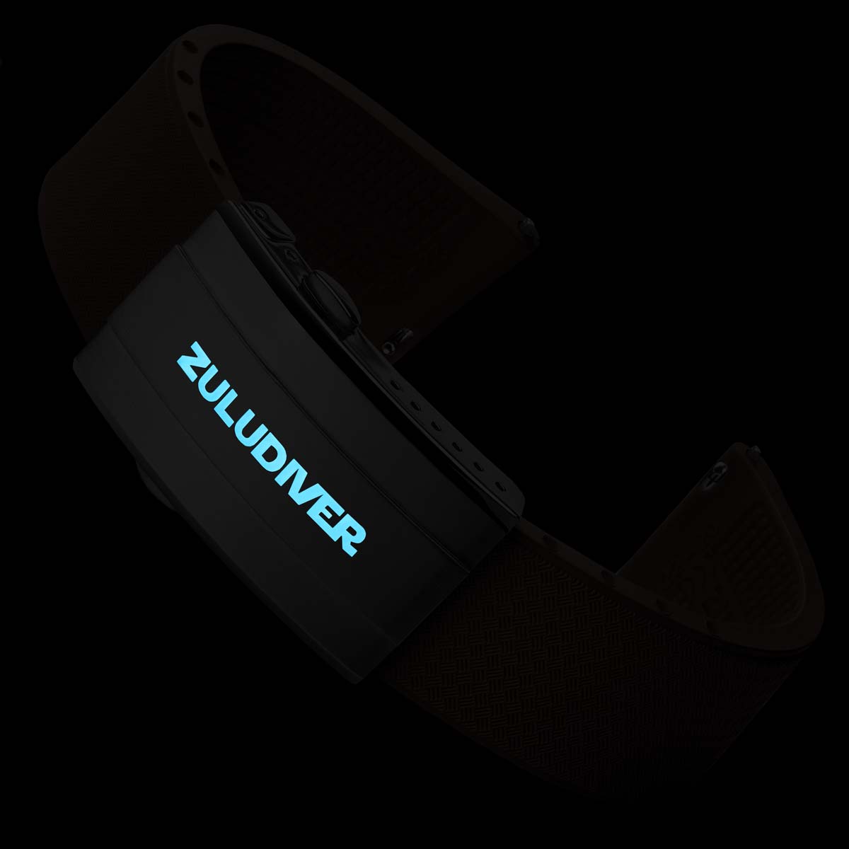 Tsunami MK2 Rubber Deployant Watch Strap - Harbour Brown