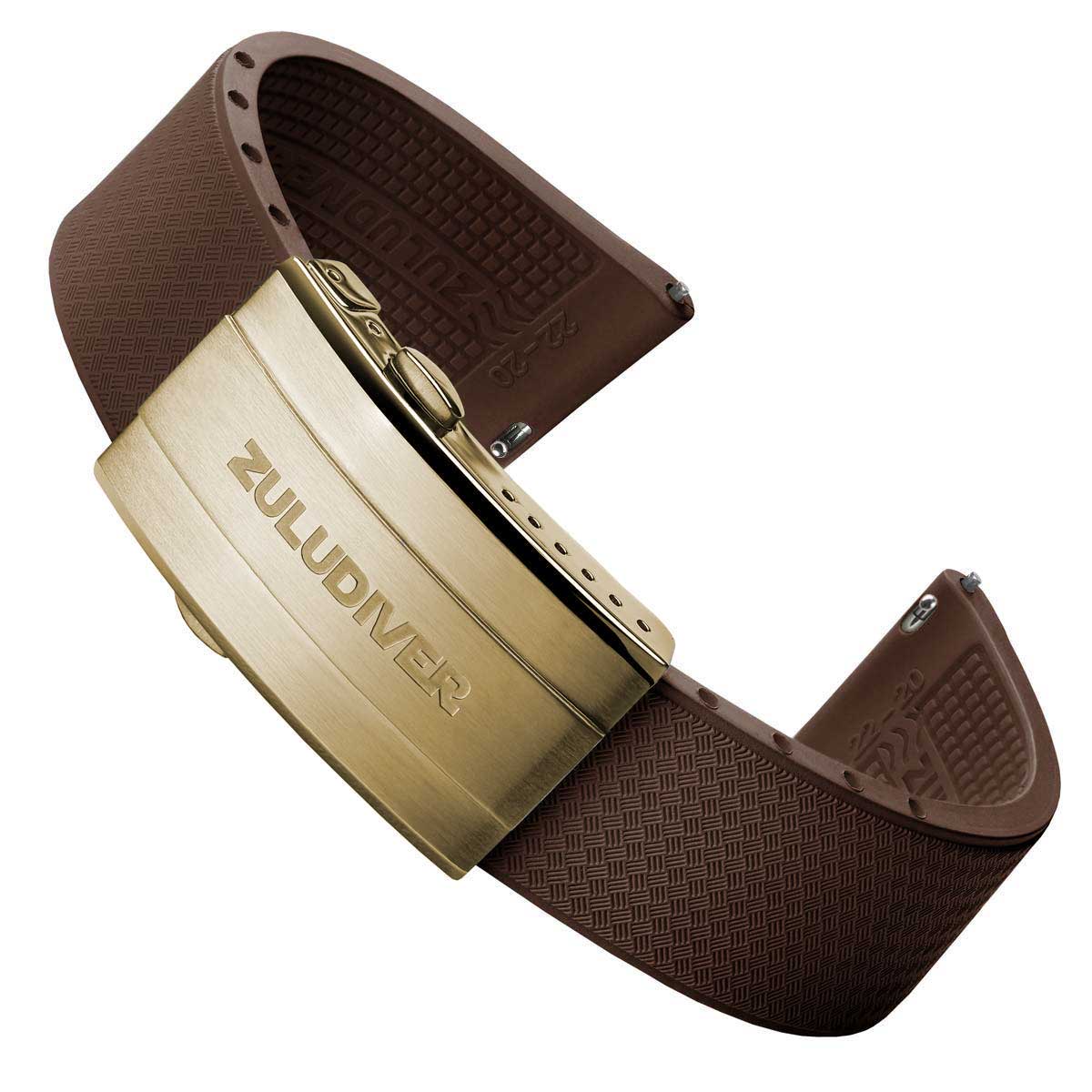 G-RAP / Swiss – What Does It Mean シールド Tsunami MK2 Rubber Deployant Watch Strap - Harbour Brown - ZULUDIVER