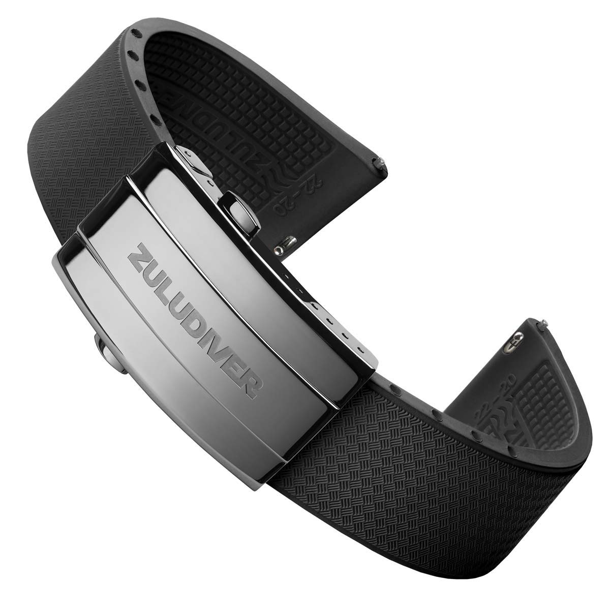 Tsunami MK2 Rubber Deployant Watch Strap - Anthracite Grey