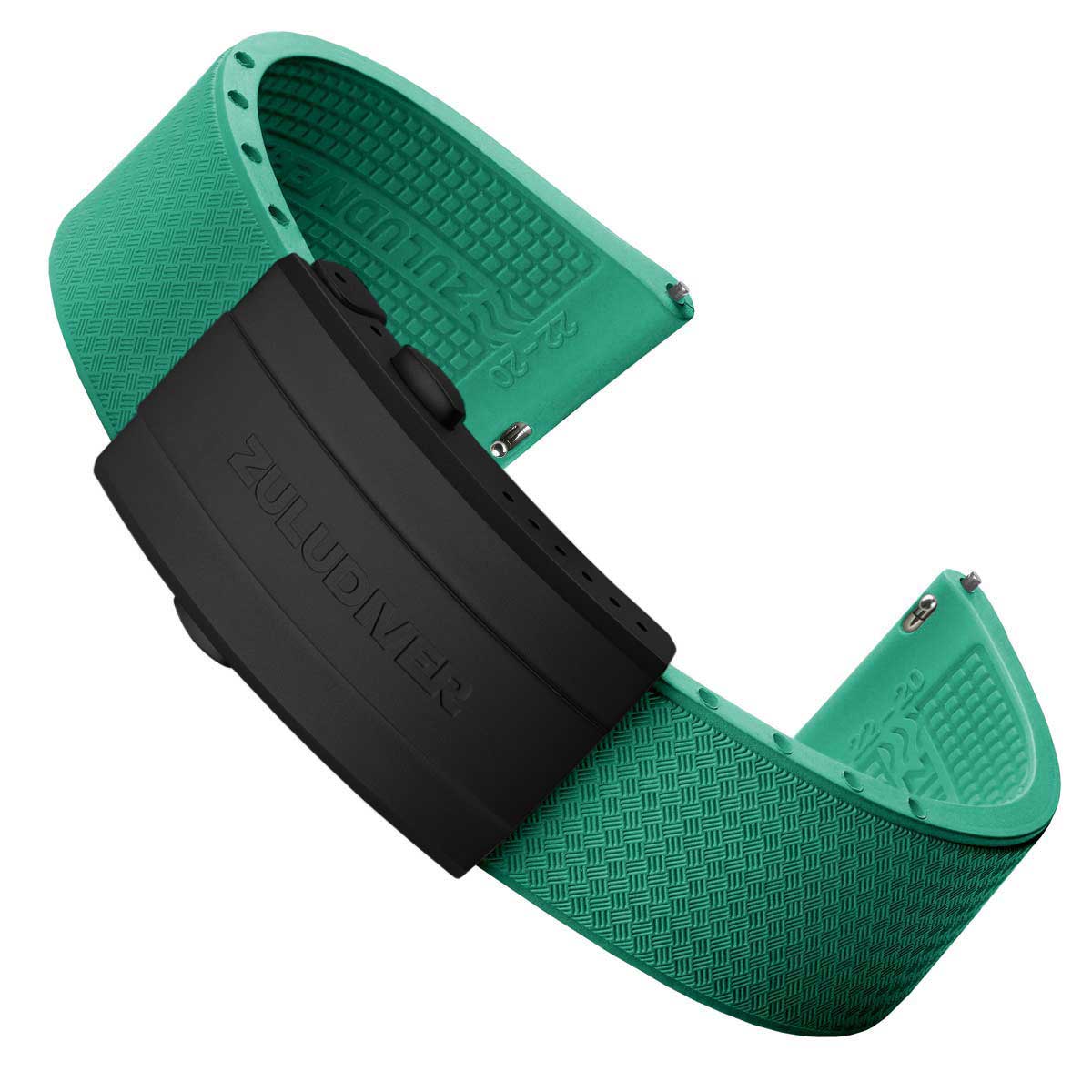 Tsunami MK2 Rubber Deployant Watch Strap - Capri Sea