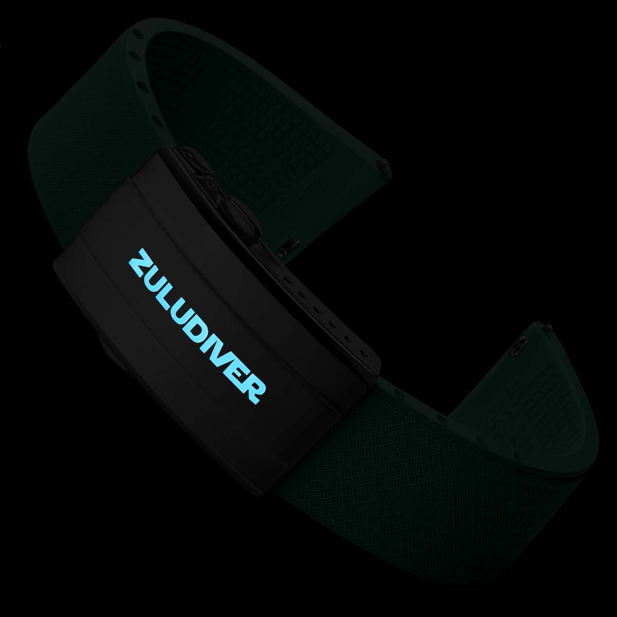 Tsunami MK2 Rubber Deployant Watch Strap - Capri Sea