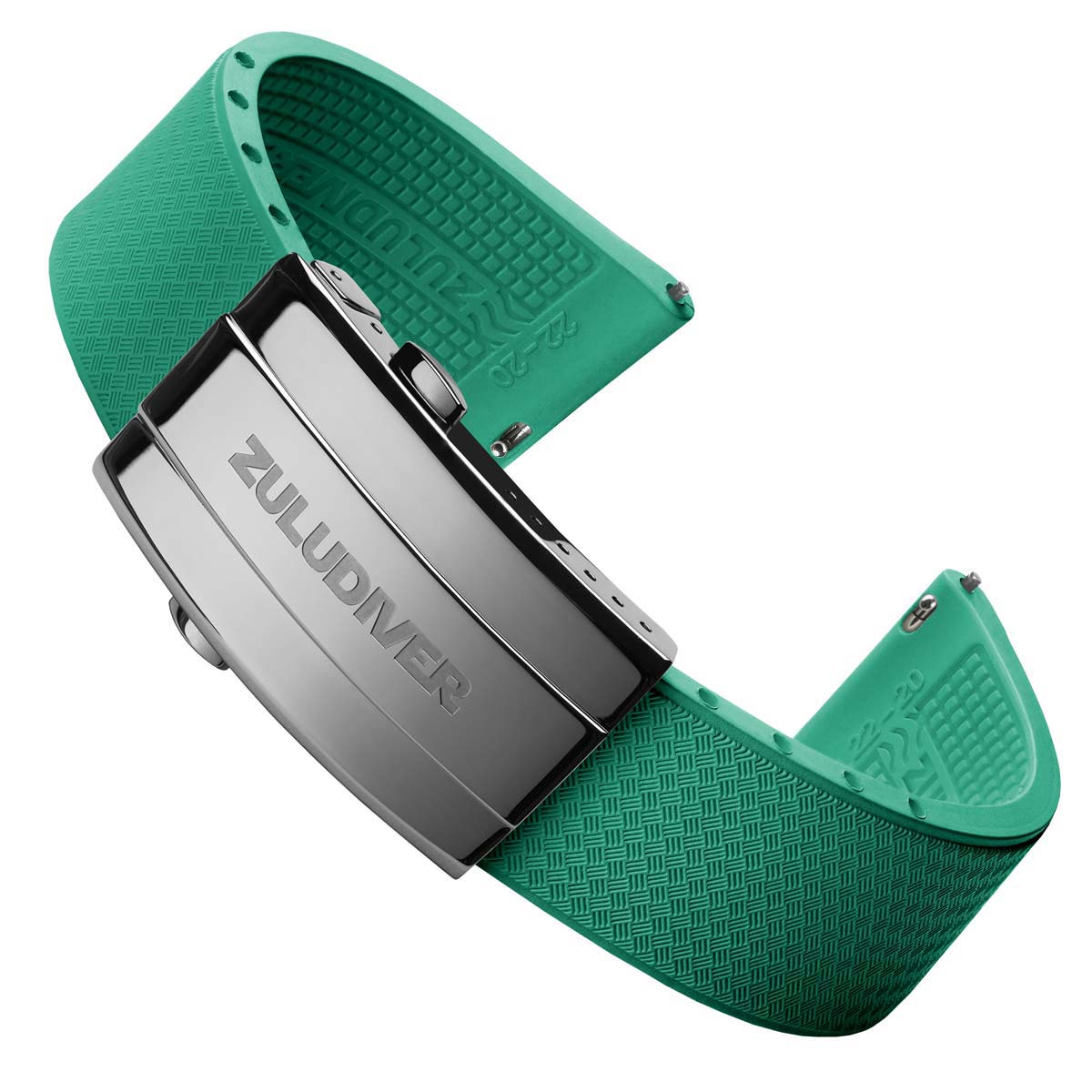 Tsunami MK2 Rubber Deployant Watch Strap - Capri Sea - ZULUDIVER