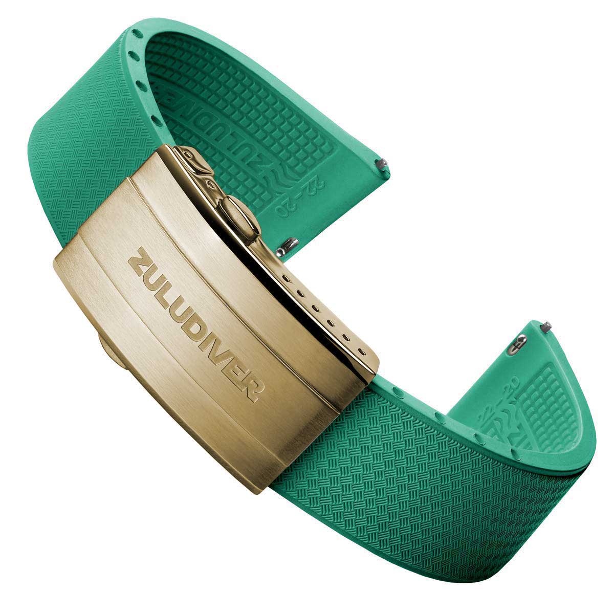 Tsunami MK2 Rubber Deployant Watch Strap - Capri Sea