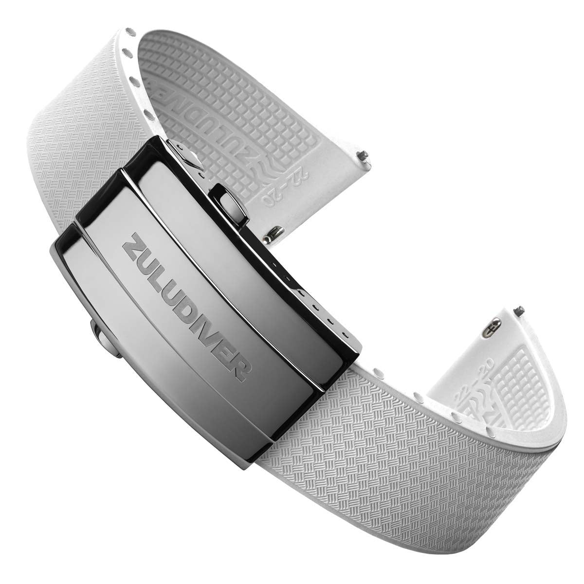 Tsunami MK2 Rubber Deployant Watch Strap - Coconut White - ZULUDIVER