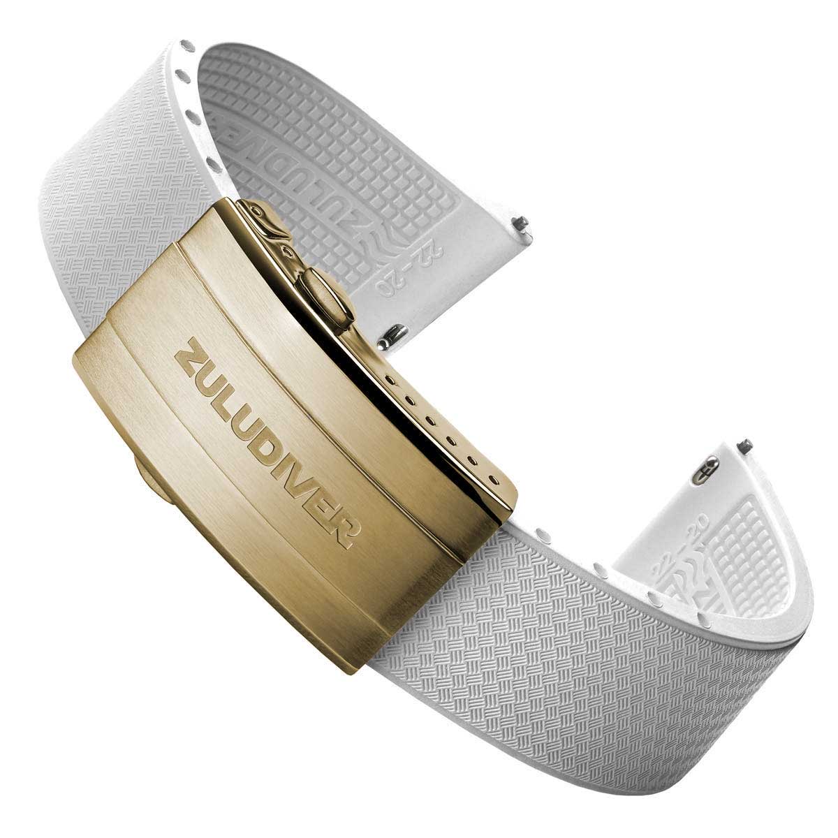 Tsunami MK2 Rubber Deployant Watch Strap - Coconut White - ZULUDIVER