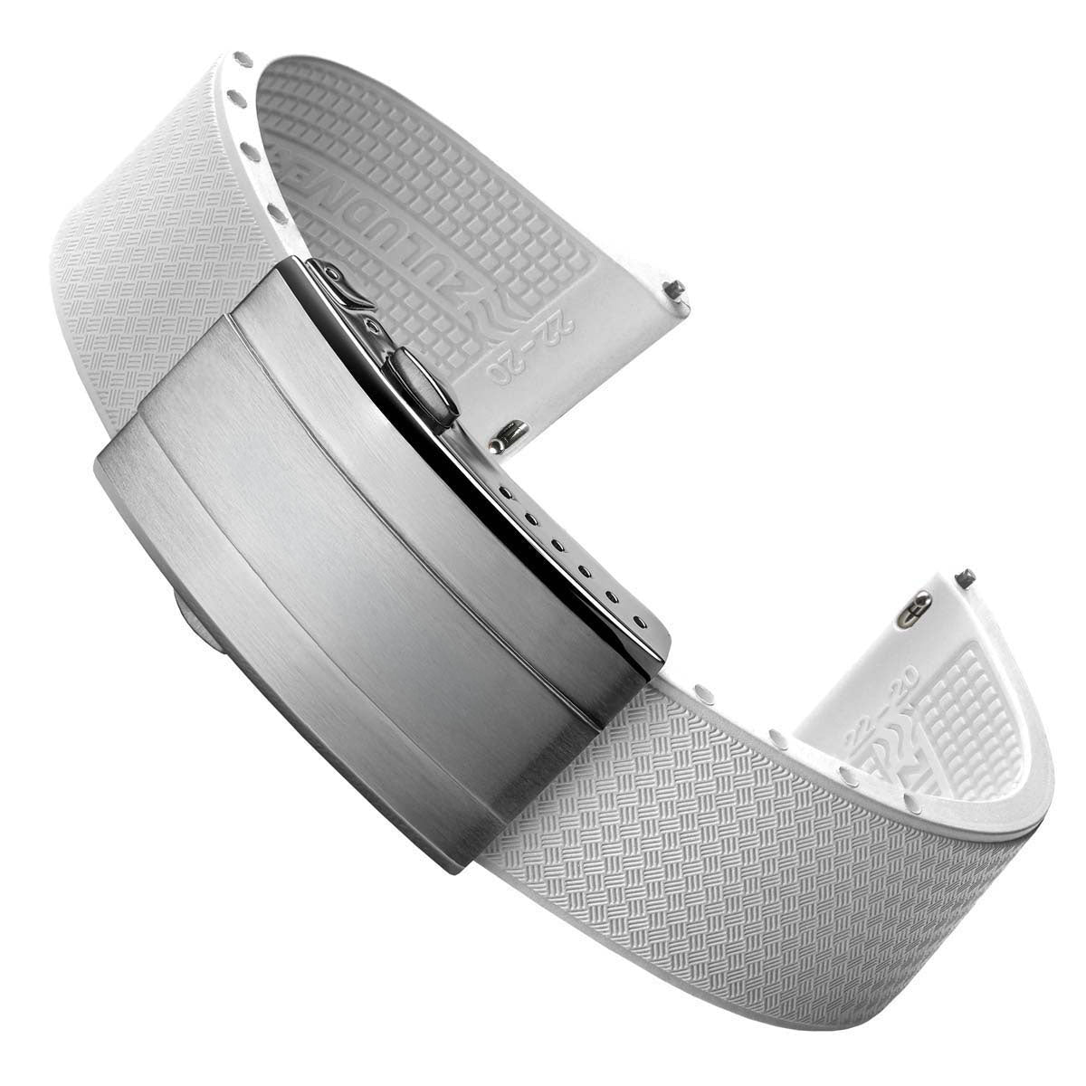 Tsunami MK2 Rubber Deployant Watch Strap - Coconut White - ZULUDIVER