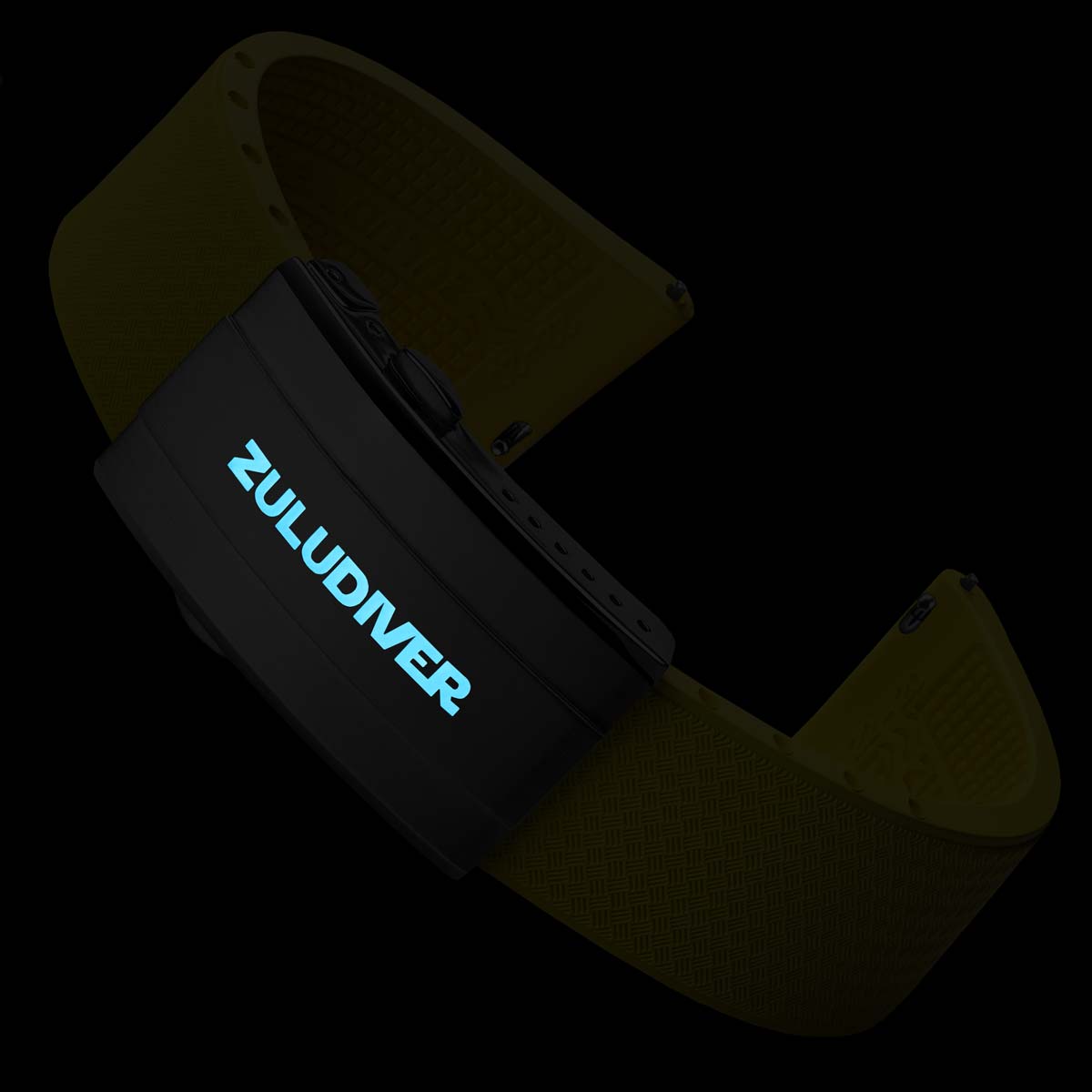 Tsunami MK2 Rubber Deployant Watch Strap - Tuscan Yellow