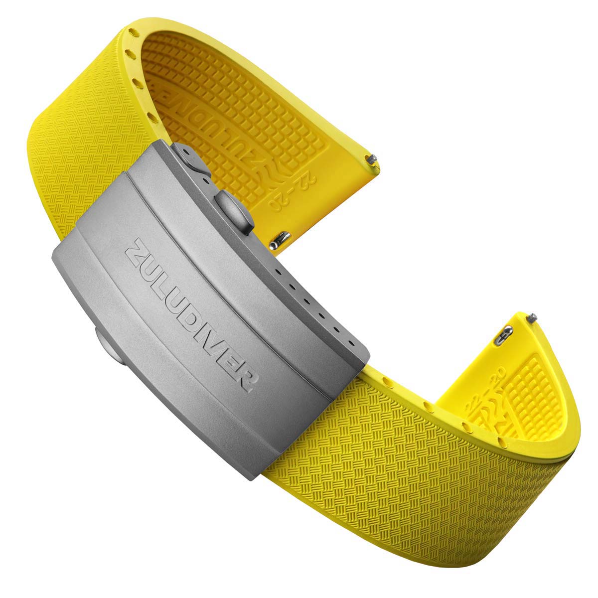 バルクオム Tsunami MK2 Rubber Deployant Watch Strap - Sunset Orange - ZULUDIVER
