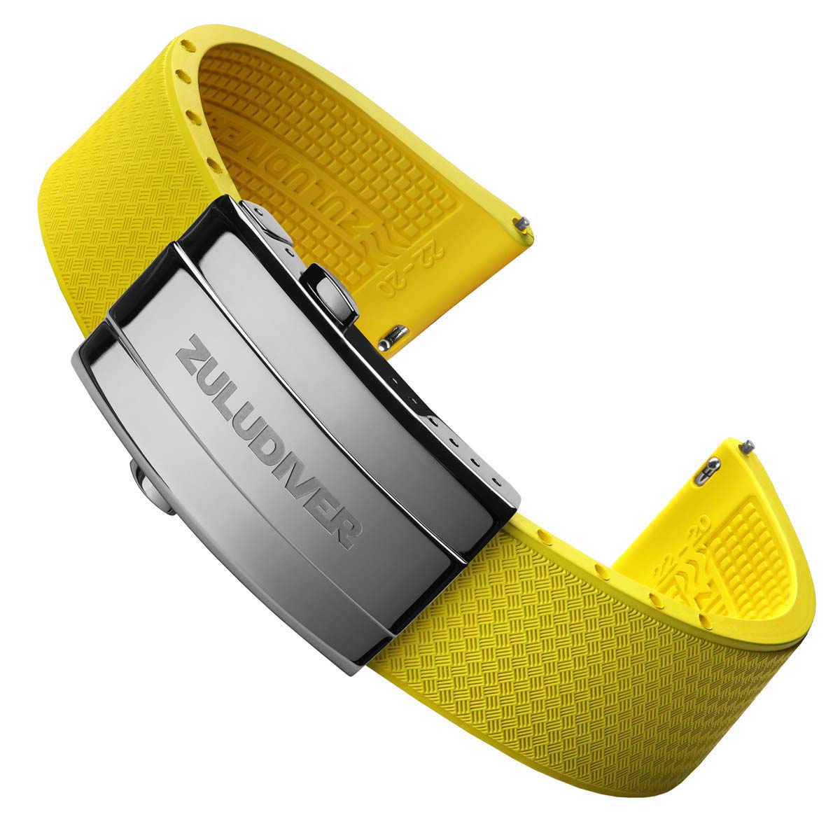 バルクオム Tsunami MK2 Rubber Deployant Watch Strap - Tuscan Yellow - ZULUDIVER