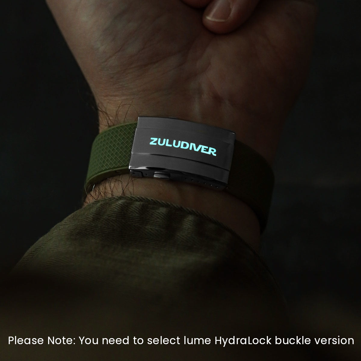 Tsunami MK2 Rubber Deployant Watch Strap - Vintage White + Lume