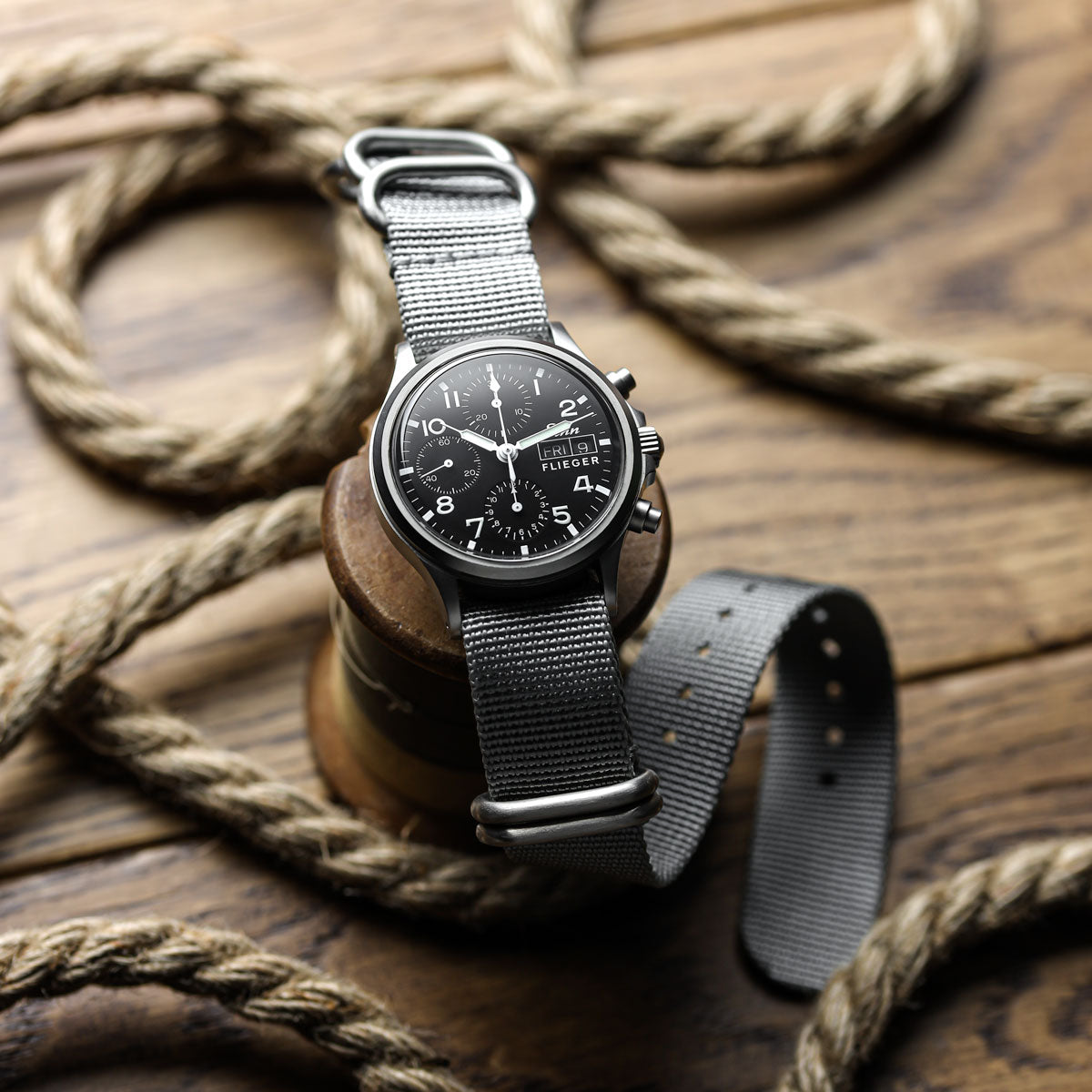 1973 British Military Watch Strap: ZULU - Admiralty Grey