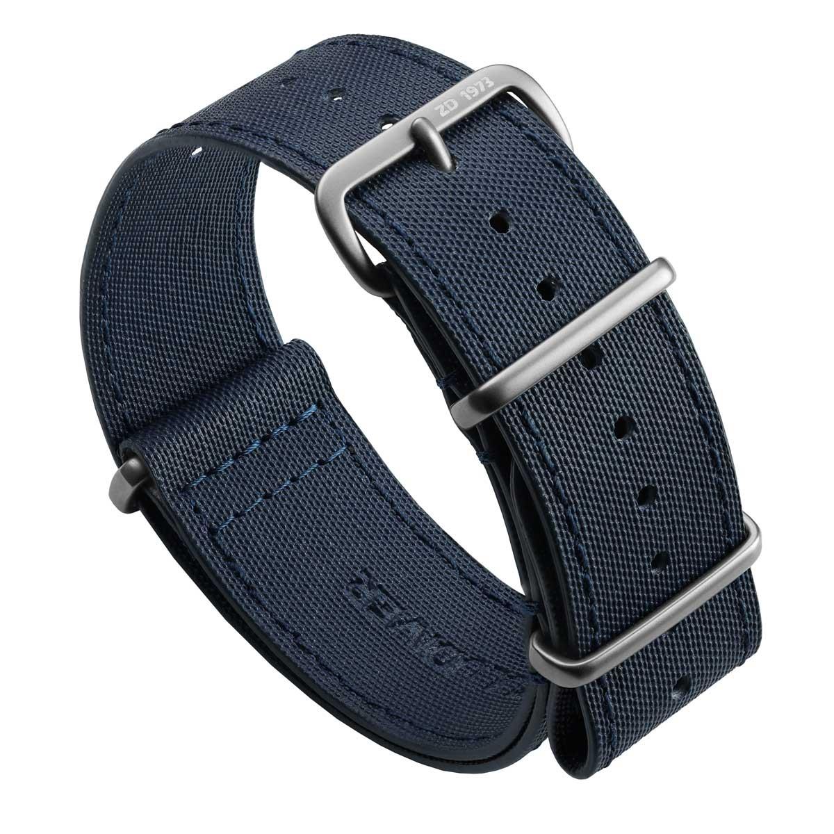 1973 British Military Cyclone Sailcloth Watch Strap - Ocean Blue