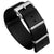 Premium Black nylon NATO watch straps, seat belt nylon material, white background image