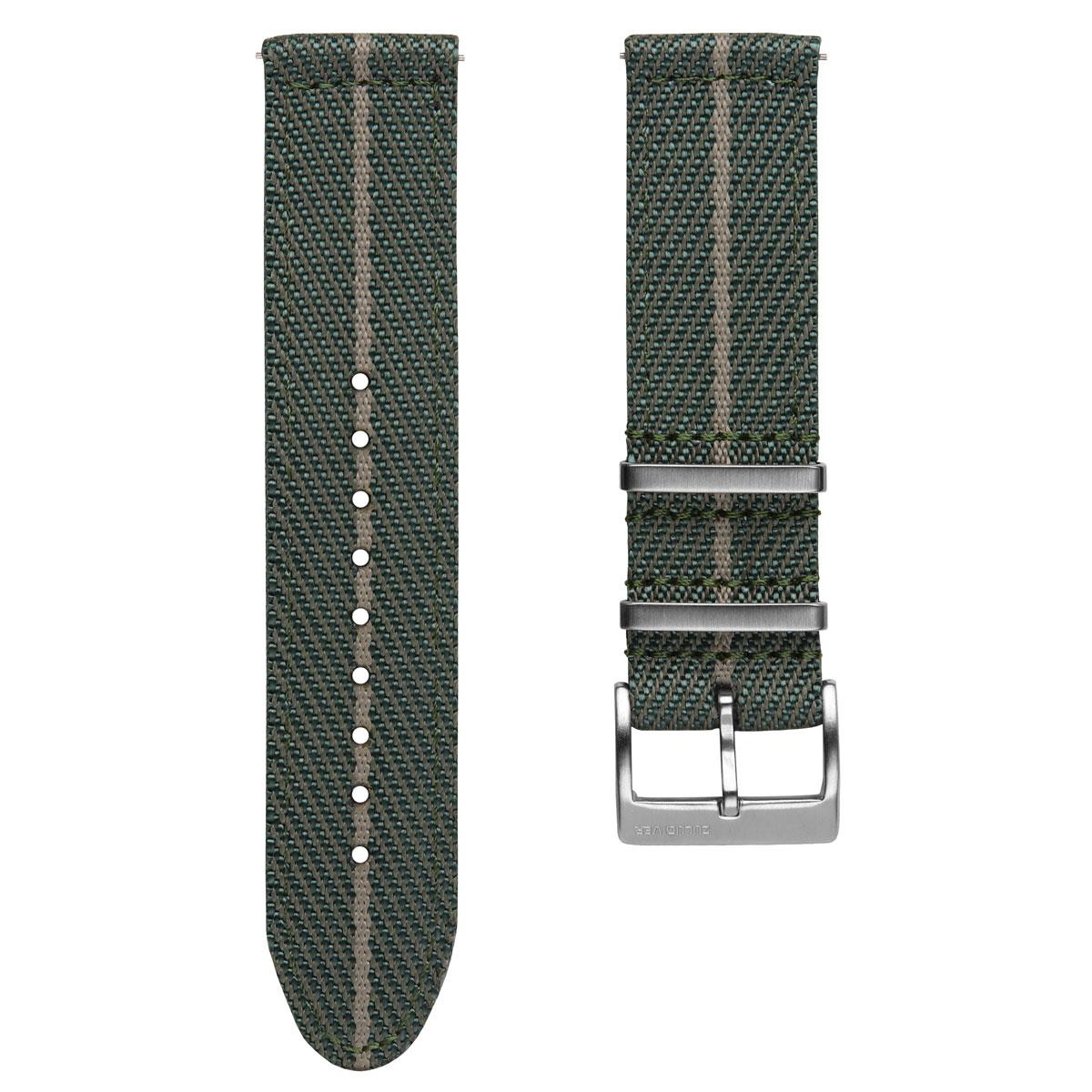 Seasalter Military Nylon Watch Strap - Teal/Beige
