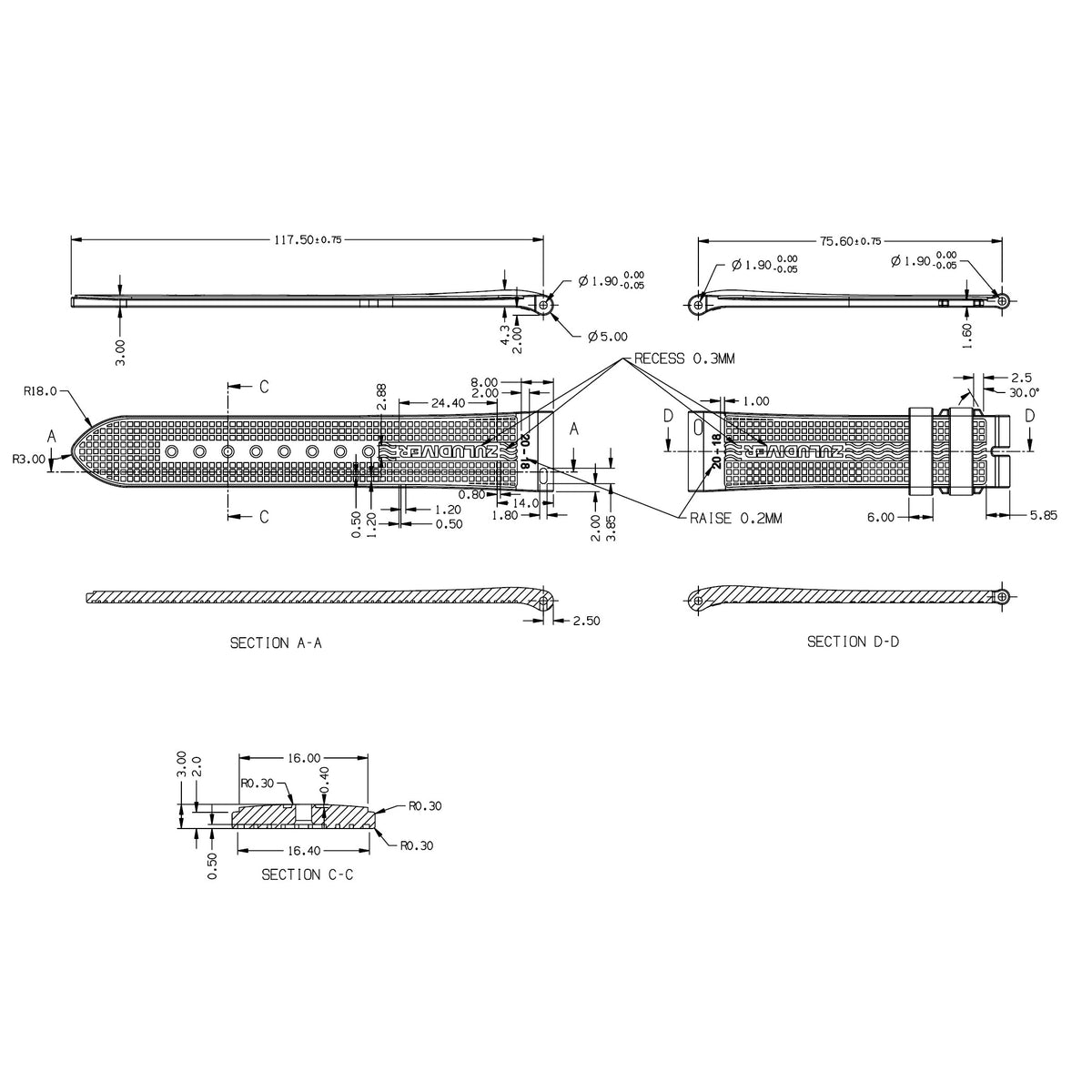 StormForce Rubber Watch Strap (MKII) - Coconut White