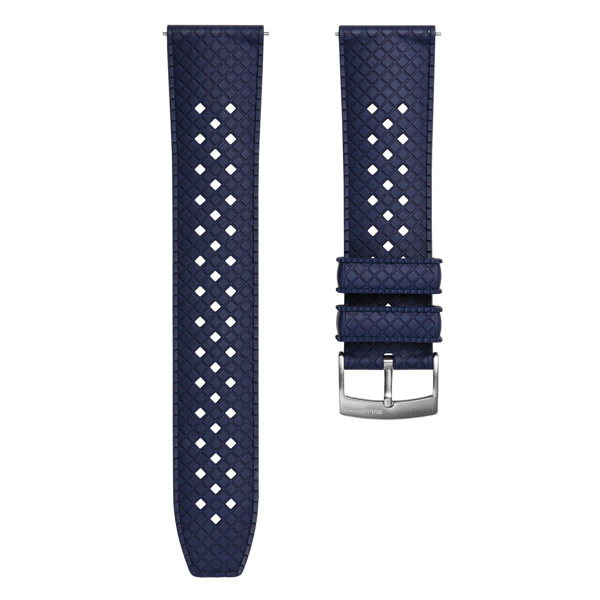 Tropical Ocean FKM Fluoro Rubber Watch Strap - Blue - ZULUDIVER