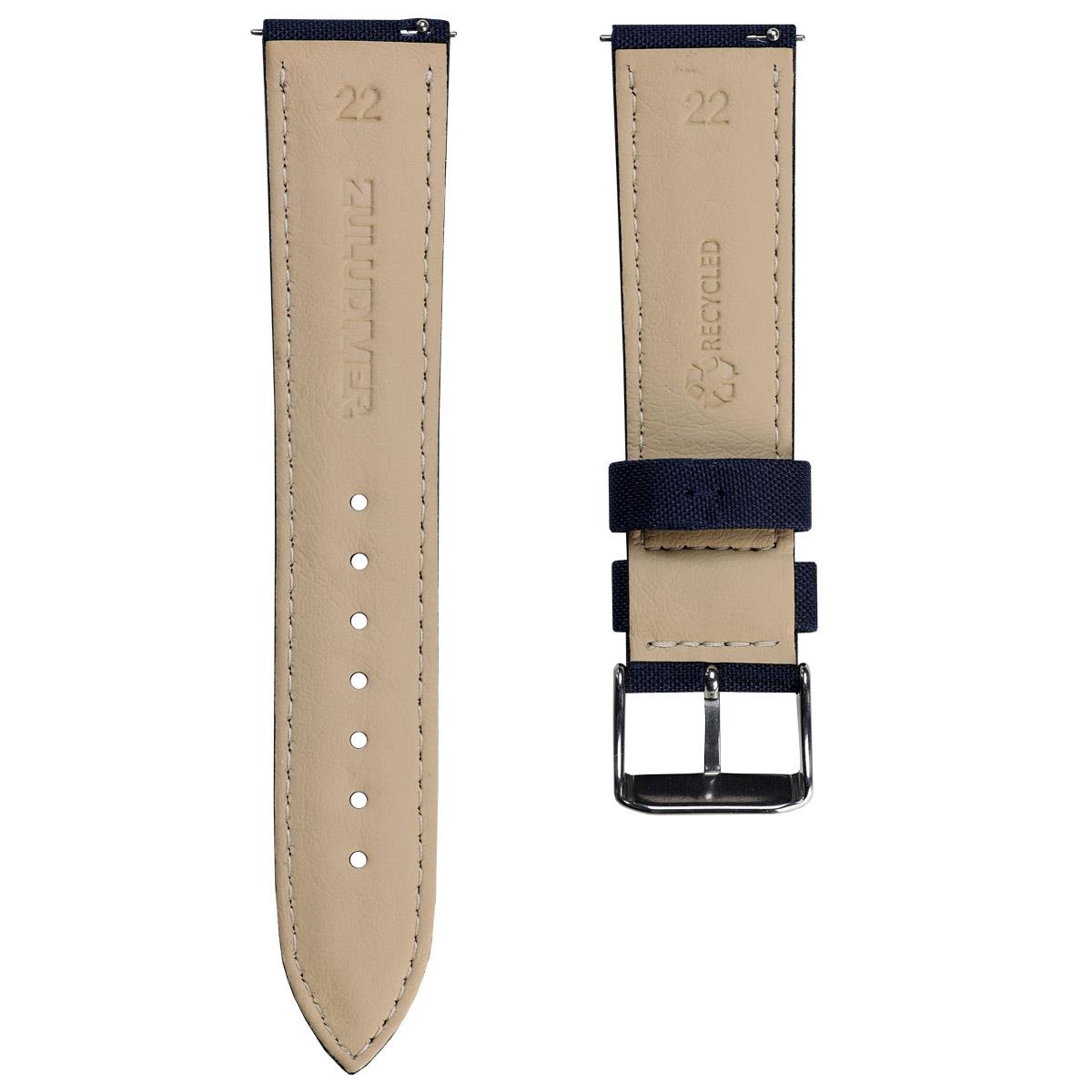 Blue SEAQUAL Sailcloth Replacement Watch Strap with apple skin lining