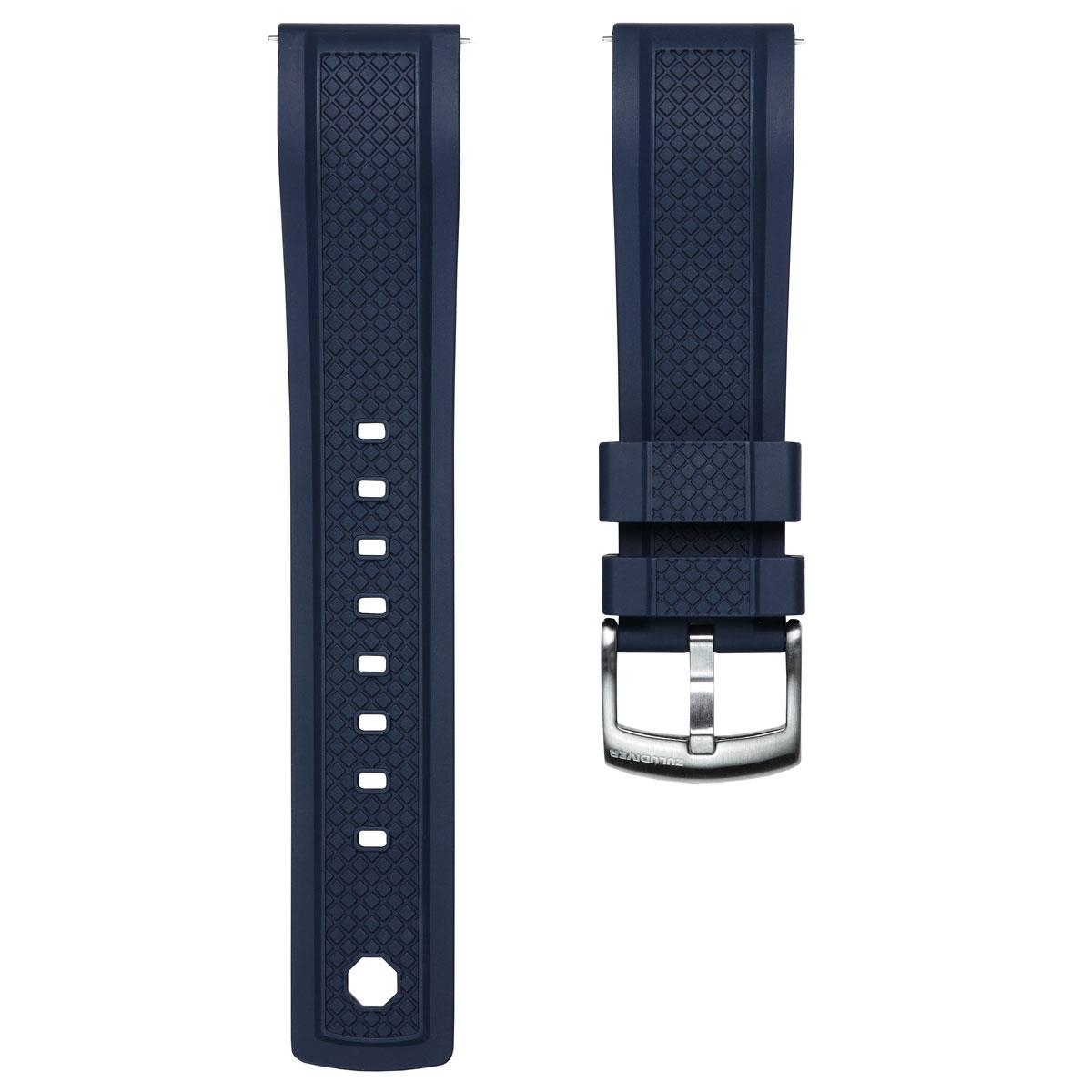 ZULUDIVER Hartland Black FKM Rubber Watch Strap