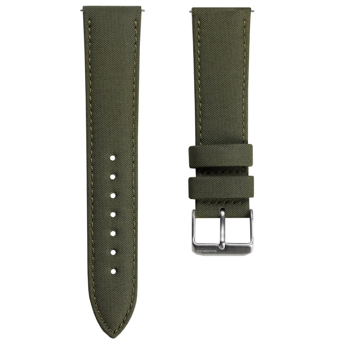 Army Green SEAQUAL Sailcloth Replacement Watch Strap