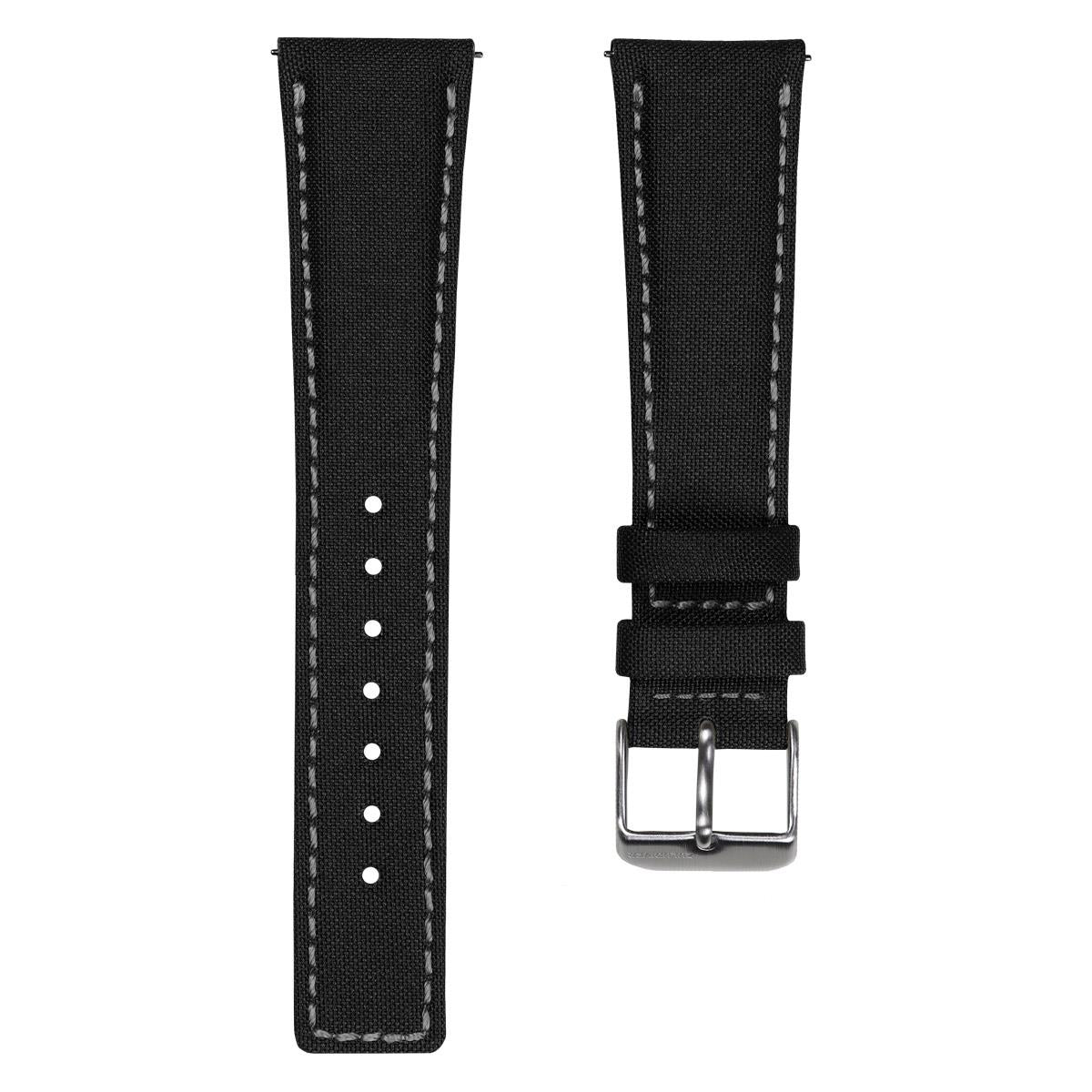 Black SEAQUAL Sailcloth Replacement Watch Strap
