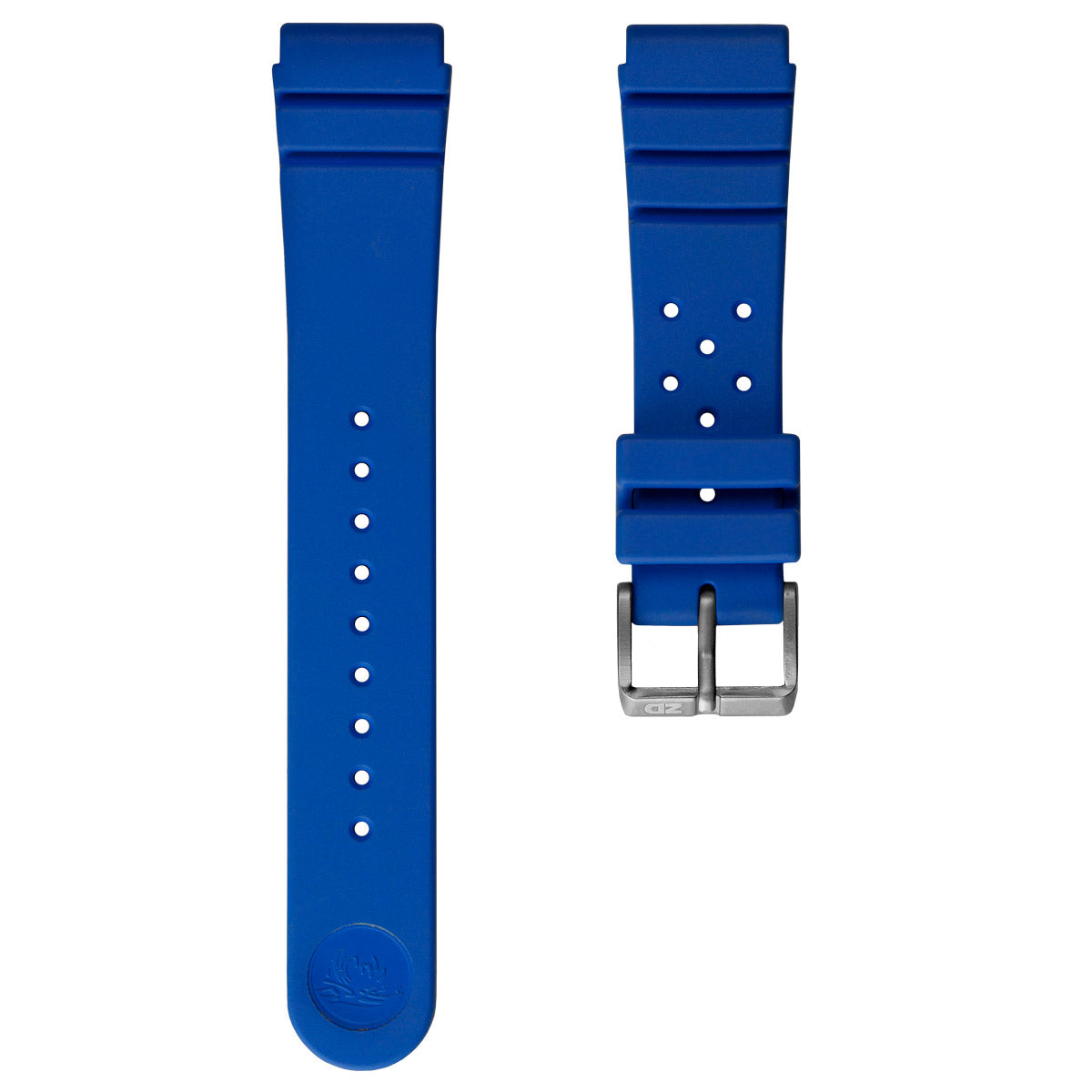 ZULUDIVER 284 Italian Rubber Dive Watch Strap Royal Blue